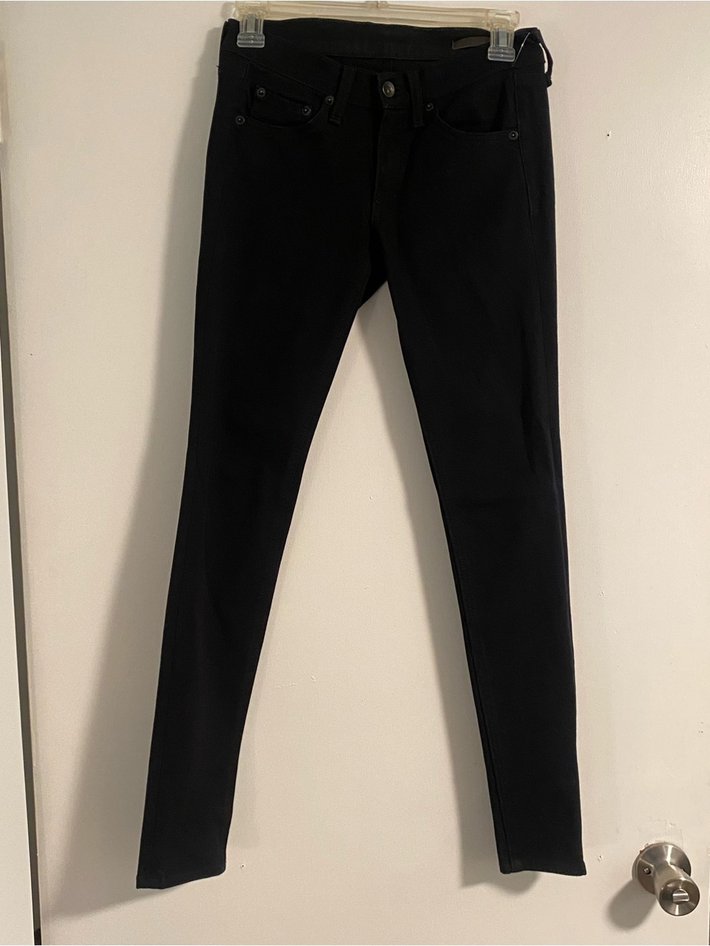 WORN ONCE Rag & Bone Womens 25 Skinny Jeans Black Equestrian Stretch Pants Denim